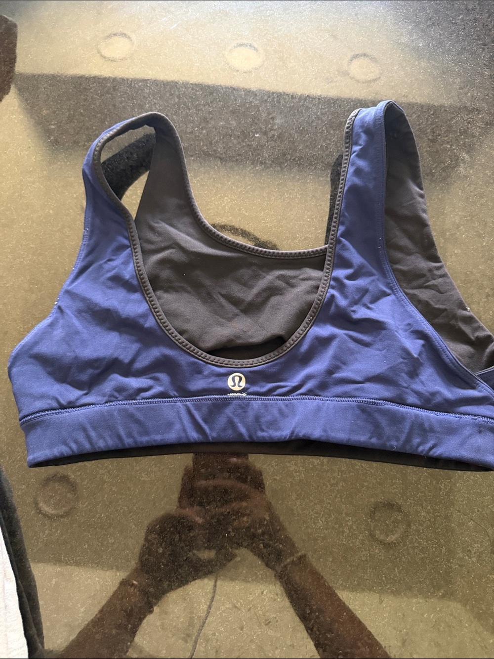 lululemon athletica Sports Bra in Navy Blue and black